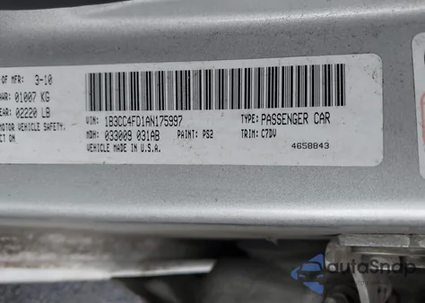 2010 Dodge Avenger Sxt z USA, uszkodzony, nr VIN 1B3CC4FD1AN175997